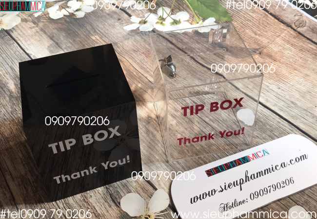 Những mẫu hộp đựng tiền hộp tipbox để bàn