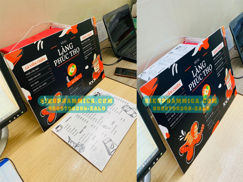 In menu bồi fomex tiện lợi bền đẹp