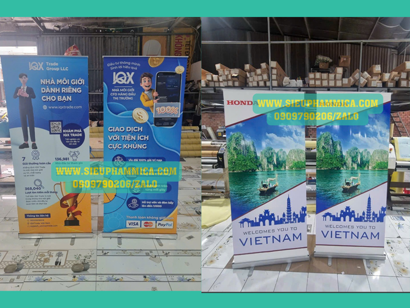 Standee giá X Gía cuốn giá tốt TPHCM