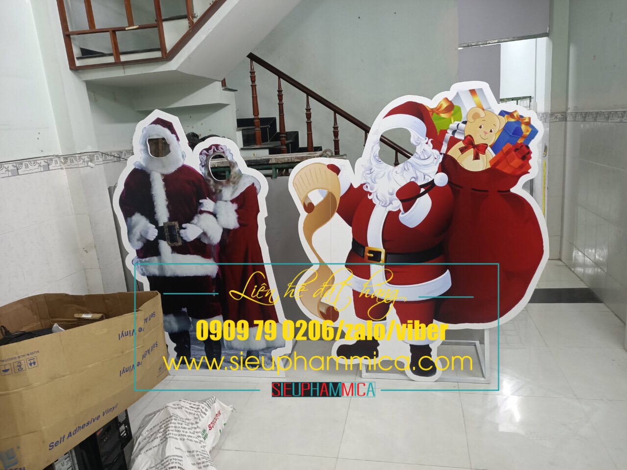 Standee mô hình sản phẩm mô phỏng, mô hình người, mô hình đồ vật, mô hình ông già noen