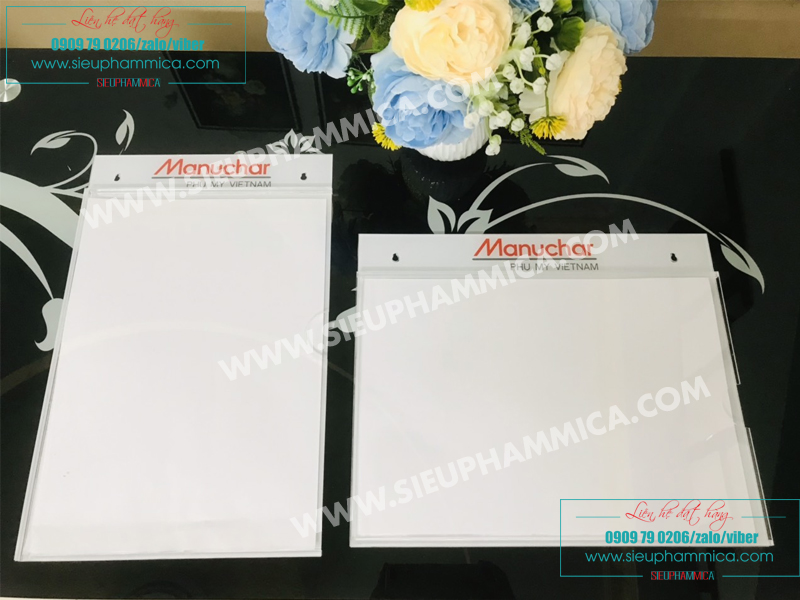 Kệ Checklist Mica Gắn Thang Máy-Hộp Mica A4 Thang Máy SIEUPHAMMICA