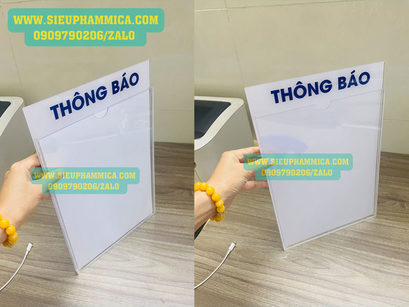 Kệ Checklist Mica Gắn Thang Máy-Hộp Mica A4 Thang Máy SIEUPHAMMICA