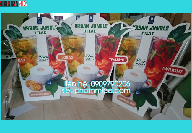 Đóng standee mô hình ly trà sữa theo yêu cầu giá rẻ ở Đà Lạt