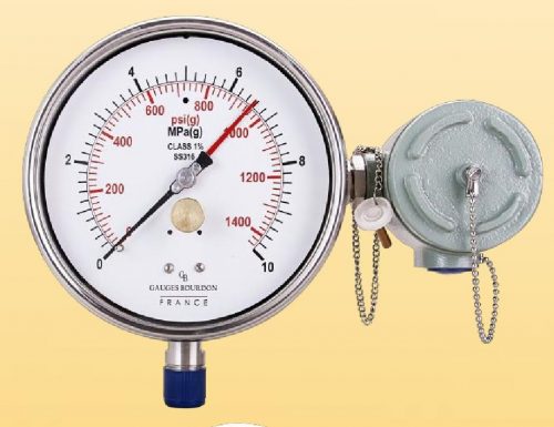 ĐỒNG HỒ ĐO ÁP SUẤT CÓ TIẾP ĐIỂM (3 KIM) IPSH GB-FRANCE