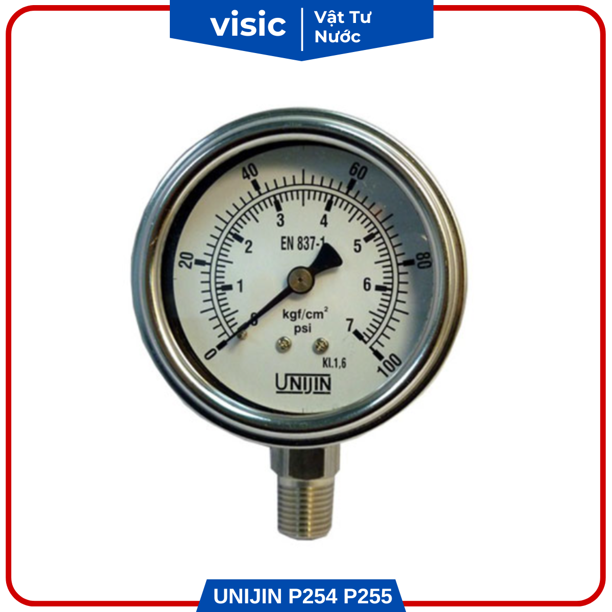 ĐỒNG HỒ ĐO ÁP SUẤT UNIJIN MALAYSIA P254 P255