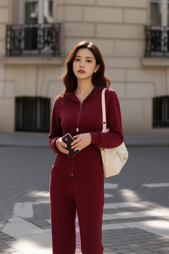 Bộ nỉ len TRALI 25511 màu đỏ