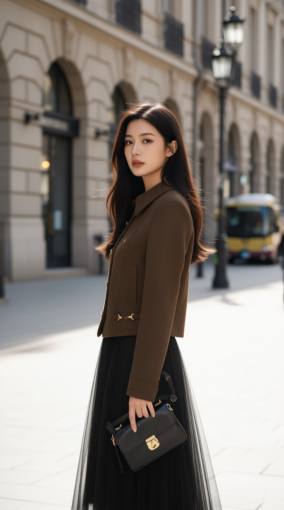 Áo khoác da lộn TRALI 25807 Nâu