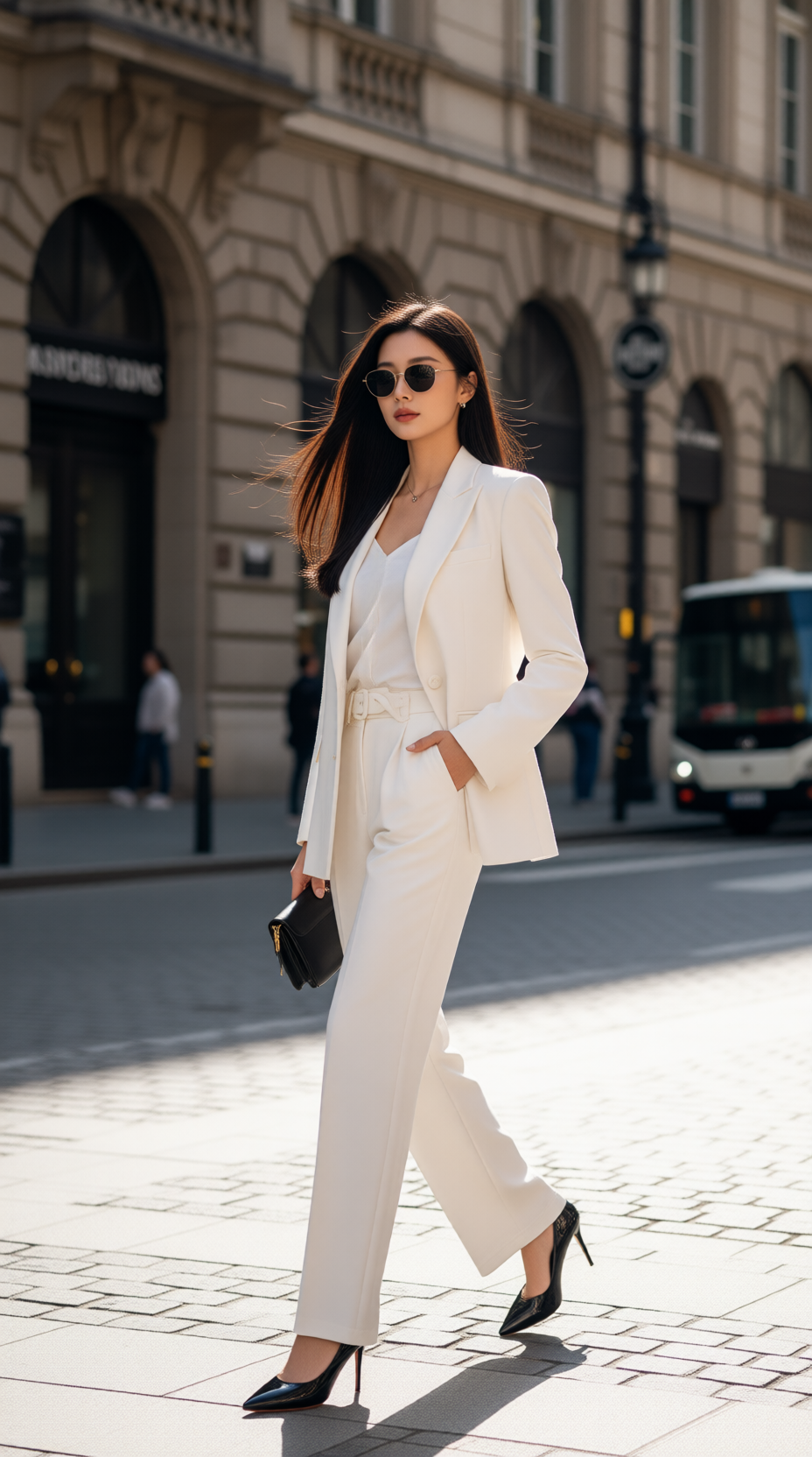 Áo vest dáng suông TRALI 25809 màu trắng