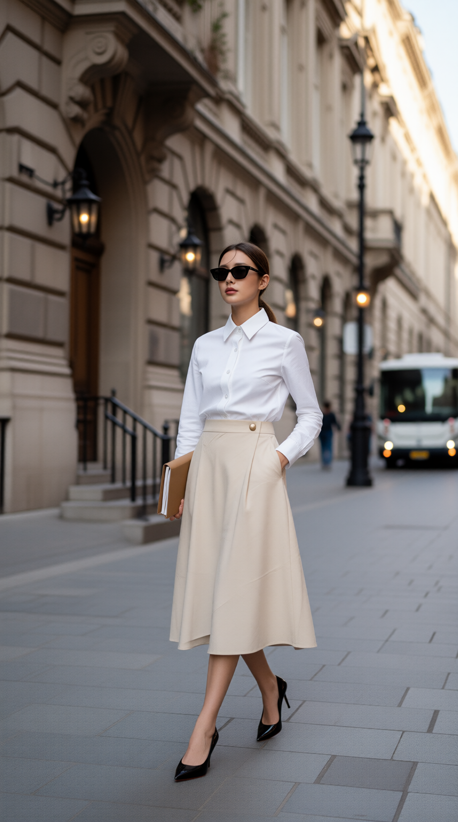 Áo sơ mi nữ TRALI 25136 màu trắng