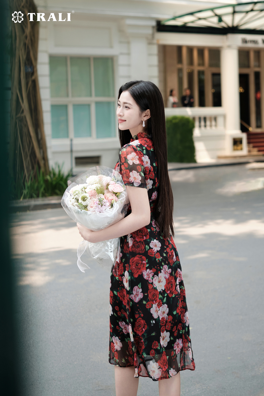 Đầm xòe Trali 25201 Hoa