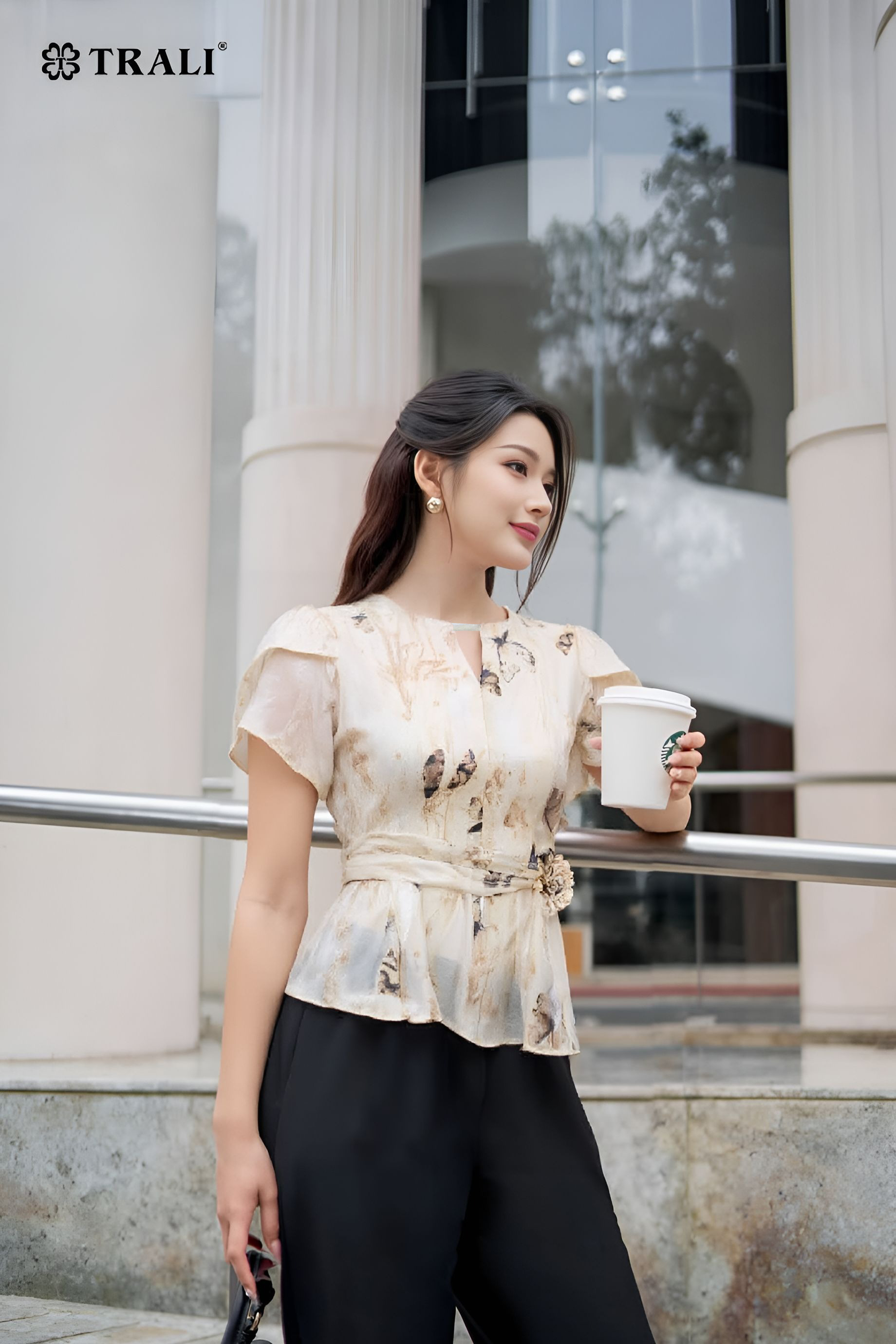 Áo sơ mi lụa Trali 25115