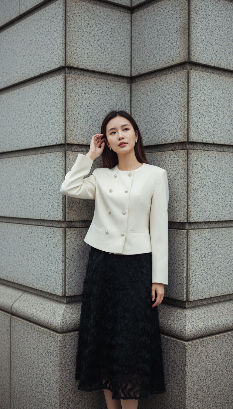 Áo dạ nỉ TRALI 25812 màu kem