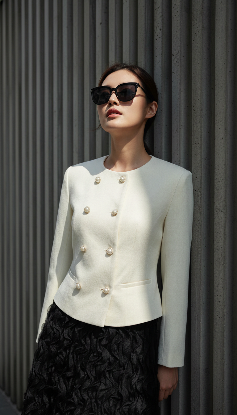 Áo dạ nỉ TRALI 25812 màu kem