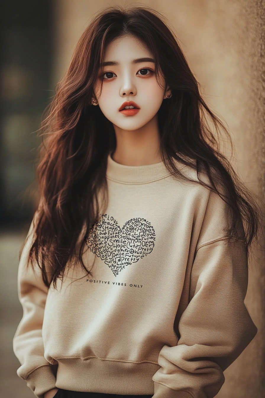 Áo Nỉ Nữ TRALI 24452 Màu Kem