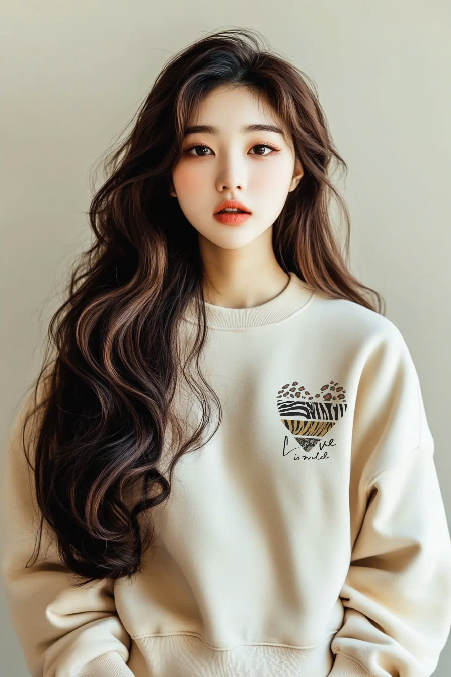 Áo Nỉ Nữ TRALI 24452 Màu Kem