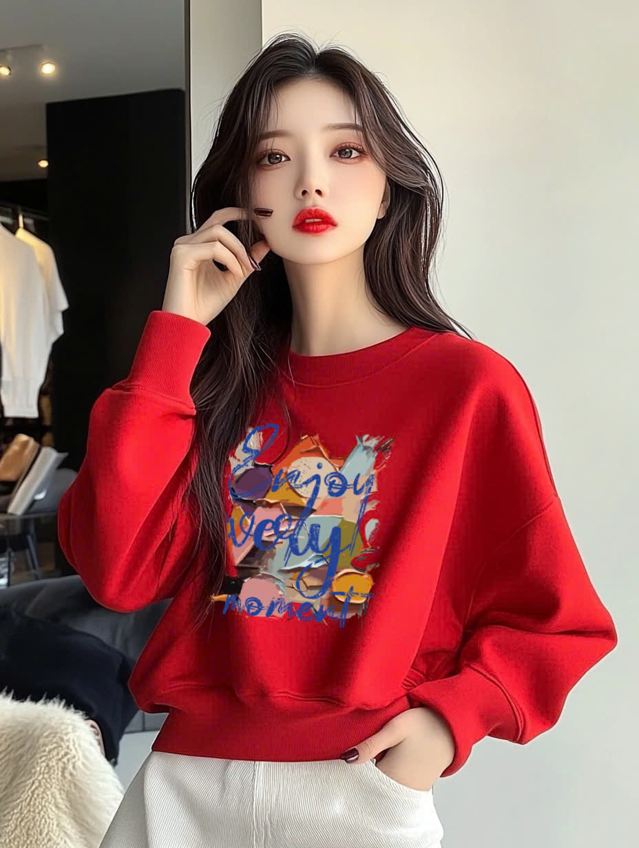 Áo Nỉ Nữ TRALI 24455 Màu Đỏ