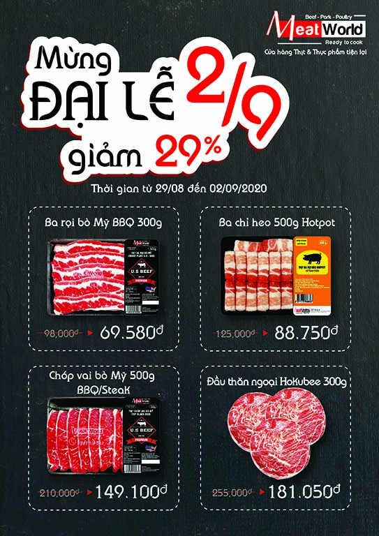 KHUYẾN MÃI 29% MỪNG ĐẠI LỄ 2/9 KHUYẾN MÃI 29% MỪNG ĐẠI LỄ 2/9