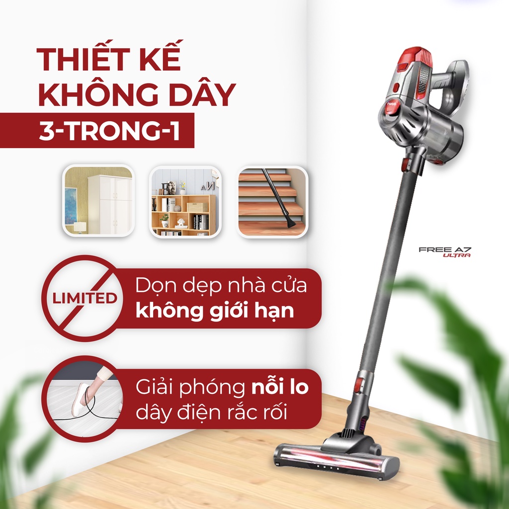 Máy hút bụi cầm tay không dây UNIQ FREE A7 ULTRA và những điểm nổi bật ít ai biết