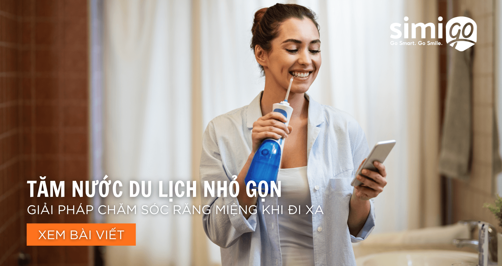 Tăm Nước Du Lịch Nhỏ Gọn – Giải Pháp Chăm Sóc Răng Miệng Khi Đi Xa
