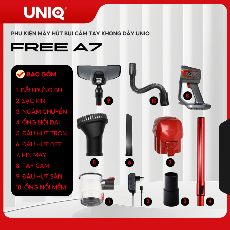 Máy hút bụi UNIQ Free A7