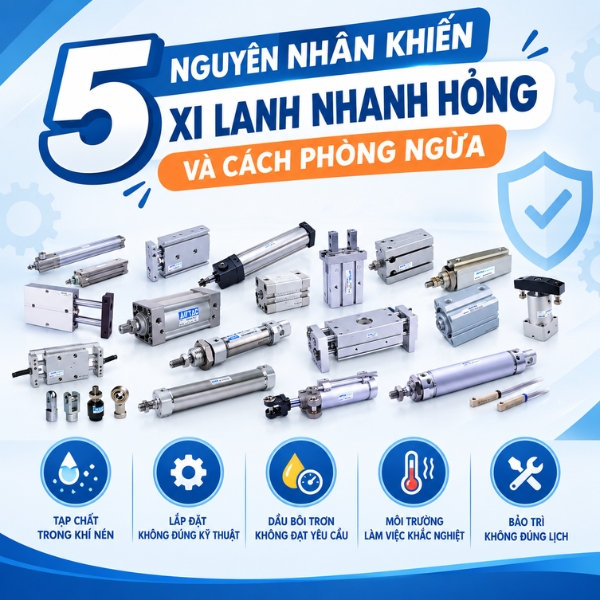 5 nguyên nhân khiến xi lanh nhanh hỏng và cách phòng ngừa