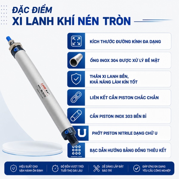 Đặc điểm xi lanh tròn