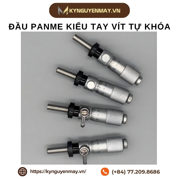 Đầu panme kiểu tay vít tự khóa