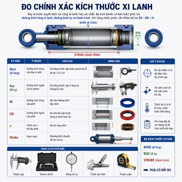 đo chính xác kích thước xi lanh