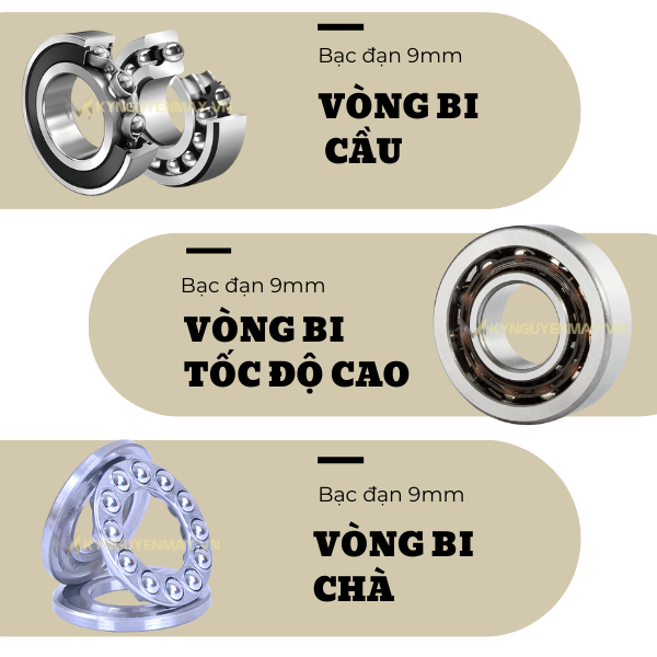 bạc đạn 9mm (vòng bi đường kính trong 9mm)