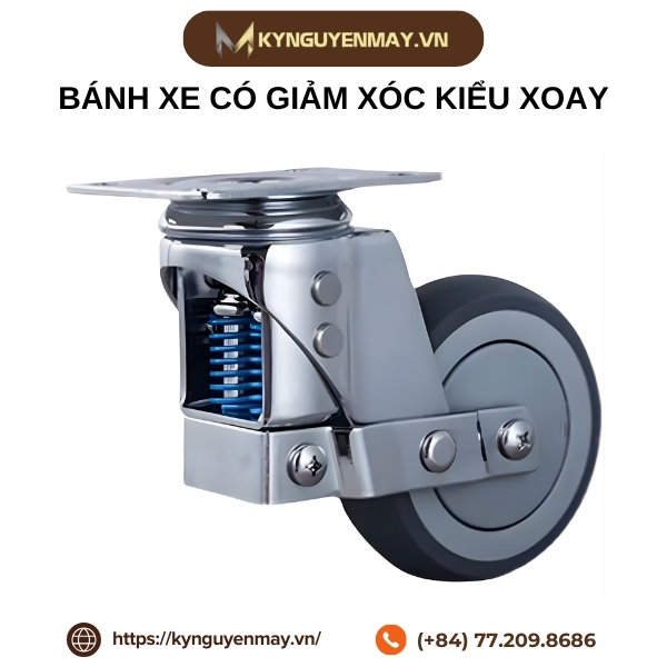 Bánh xe có giảm xóc kiểu xoay