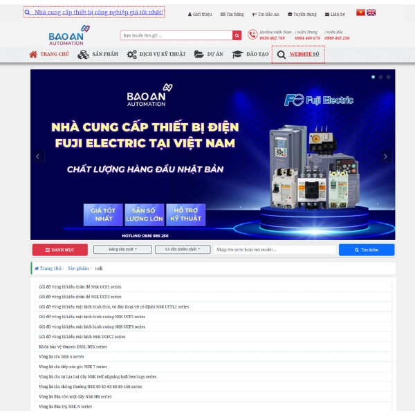 Bảo An JSC - Công ty cổ phần dịch vụ kỹ thuật Bảo An chuyên bán vòng bi NSK tại Hải Phòng