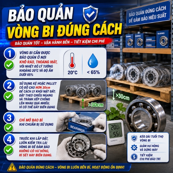 Bảo quản vòng bi đúng cách
