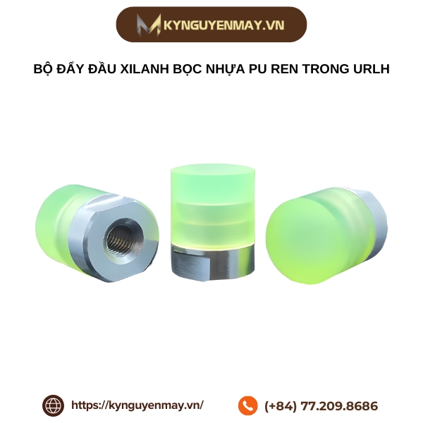 Bộ đẩy đầu xilanh bọc nhựa PU ren trong URLH