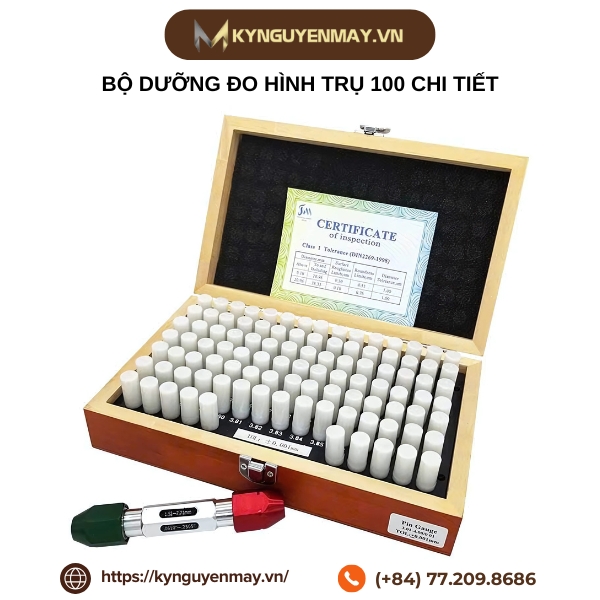 Bộ dưỡng pin đo lỗ 100 chi tiết