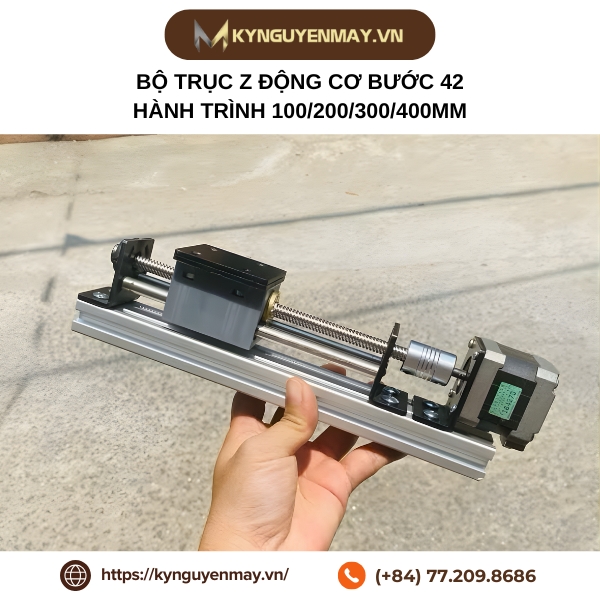  Bộ trục Z động cơ bước 42 hành trình 100/200/300/400mm