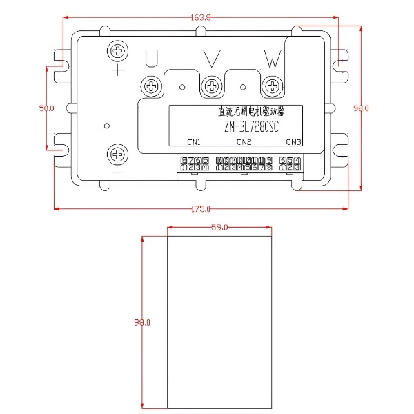 Thông số kỹ thuật bộ điều khiển động cơ BLDC ZM-BL7280SC 72VDC