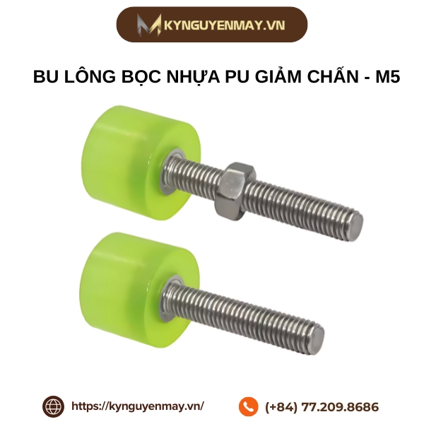 Bu lông bọc nhựa PU giảm chấn M5
