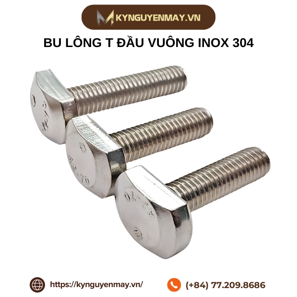 Bu lông T đầu vuông inox 304