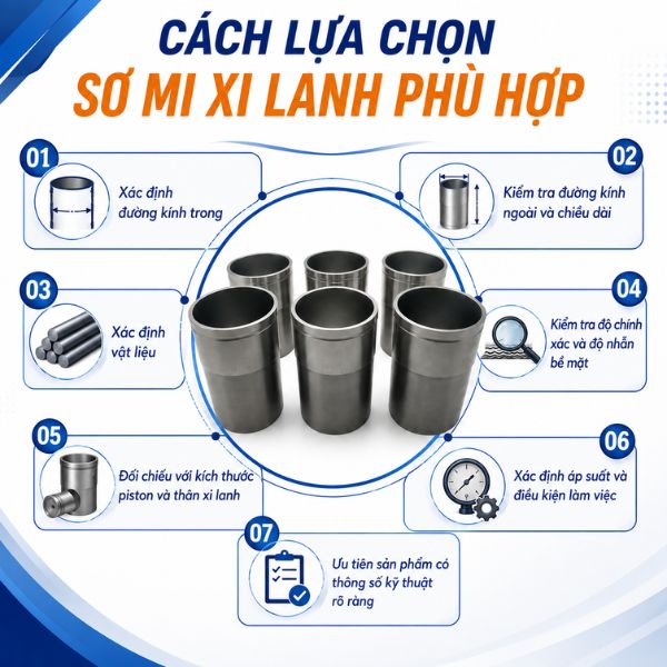 Cách lựa chọn sơ mi xi lanh phù hợp