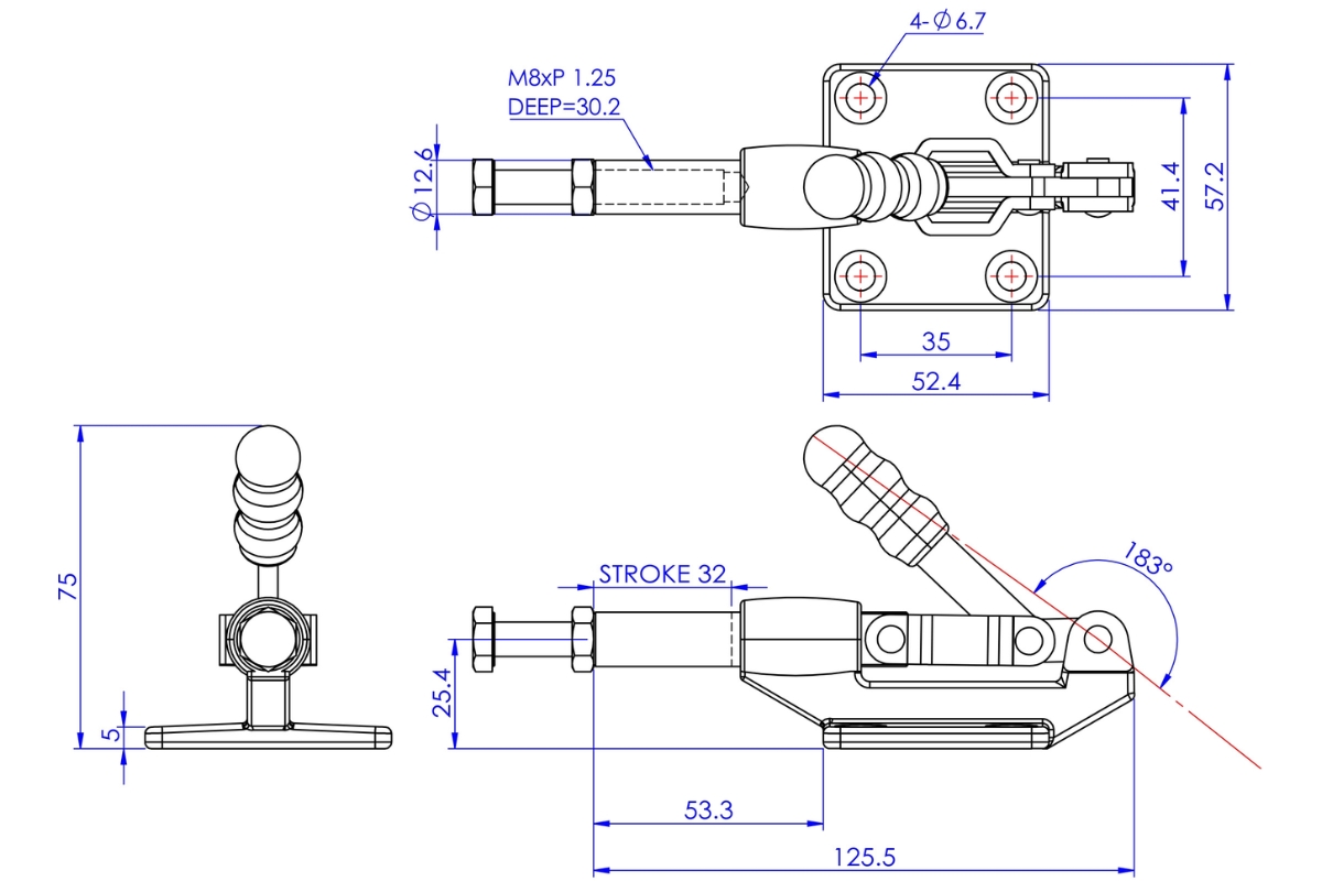 Cam kẹp định vị nhanh GH-304-CM