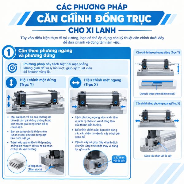 Căn theo phương ngang và phương đứng