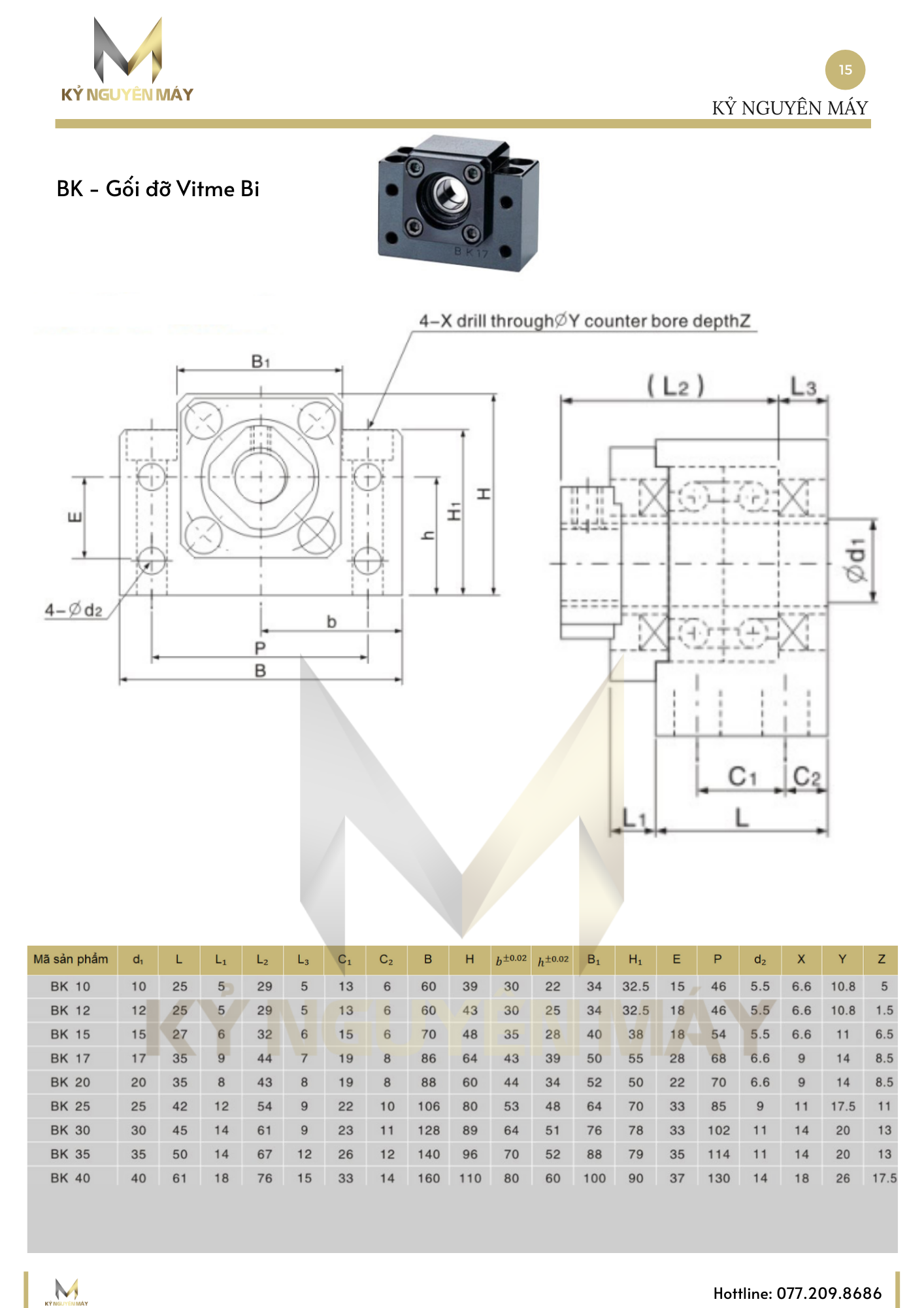 Cách đọc Catalog gối đỡ trục 