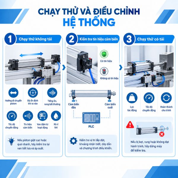 Chạy thử và điều chỉnh hệ thống