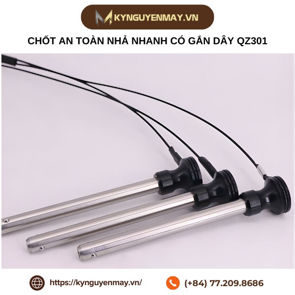 Chốt an toàn nhả nhanh có gắn dây QZ301