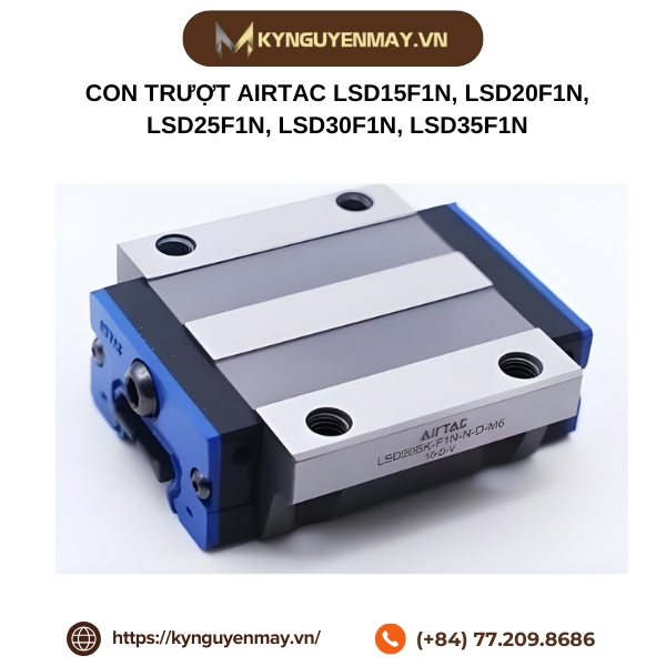 Con trượt AIRTAC LSD15F1N, LSD20F1N, LSD25F1N, LSD30F1N, LSD35F1N