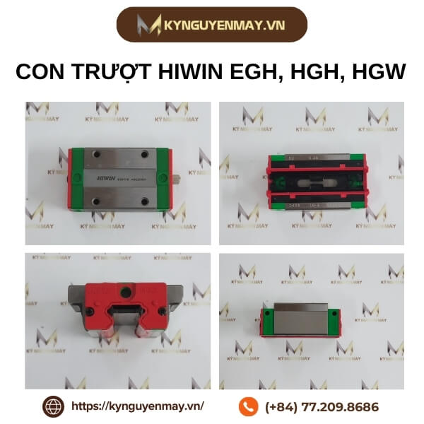 Con trượt HIWIN EGH, HGH, HGW