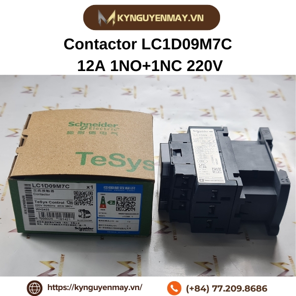 contactor LC1D09M7C 12A 1NO+1NC 220V