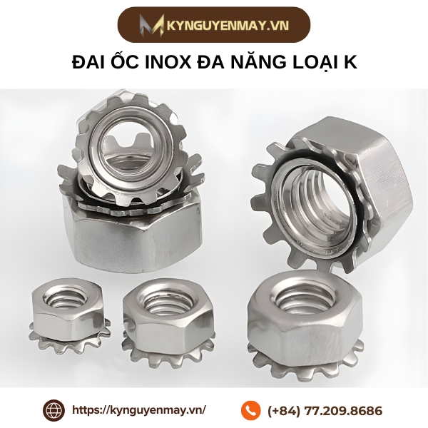 Đai ốc inox đa năng loại K