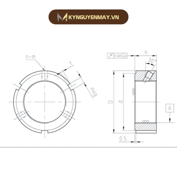  đai ốc khóa trục chính xác