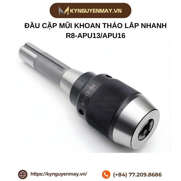 Đầu cặp mũi khoan tháo lắp nhanh R8-APU13/APU16